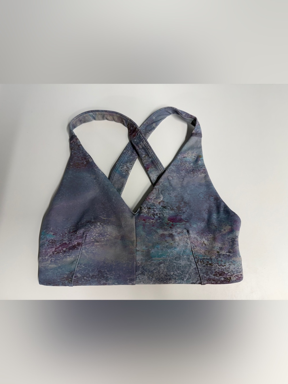 lululemon athletica Blue-Purple Marble Print Energy Bra